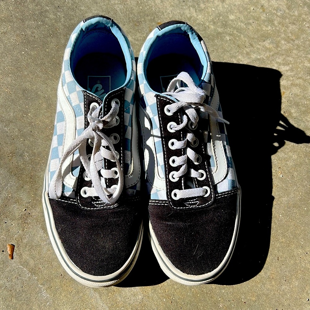 Women’s VANS blue and black checkered